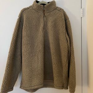 True grit shearling 1/4 zip pullover